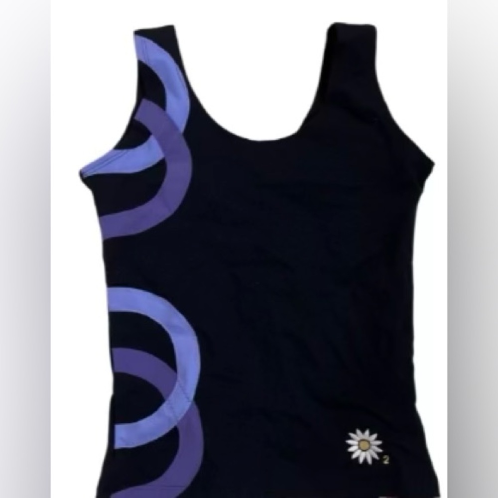 Margarita Fitness Tank With 2-tone Purple Design, size small